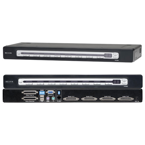 Belkin OmniView PRO3 USB & PS/2 KVM switch Black