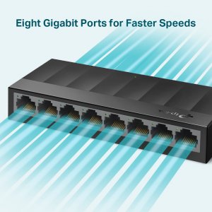 TP-LINK LS1008G network switch Unmanaged Gigabit Ethernet (10/100/1000) Black