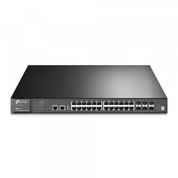 TP-LINK T3700G-28TQ network switch Managed L3 Gigabit Ethernet (10/100/1000) 1U Black