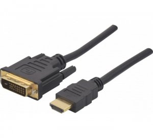 Hypertec 127881-HY video cable adapter 3 m HDMI Type A (Standard) DVI-D Black