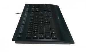 Logitech K280e keyboard USB QWERTZ Swiss Black
