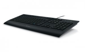 Logitech K280e keyboard USB QWERTZ Swiss Black