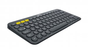 Logitech K380 keyboard Bluetooth QWERTY Spanish Grey