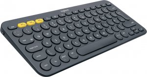 Logitech K380 keyboard Bluetooth QWERTY Spanish Grey