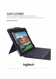 Logitech Slim Combo Blue Smart Connector AZERTY French