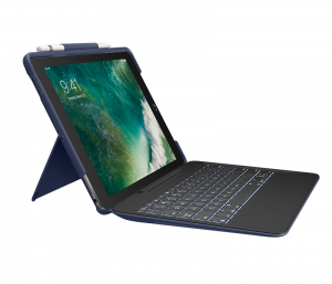 Logitech Slim Combo Blue Smart Connector QWERTZ Swiss