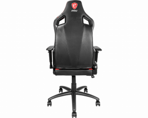 MSI MAG CH110 Gaming Chair 'Black and red with carbon fiber design, Steel frame, Recline-able backrest, Adjustable 4D Armrests, breathable foam, Ergonomic headrest pillow, Lumbar support cushion'