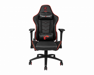 MSI MAG CH120X Gaming Chair 'Black and Red, Steel frame, Recline-able backrest, Adjustable 4D Armrests, breathable foam, 4D Armrests, Ergonomic headrest pillow, Lumbar support cushion'