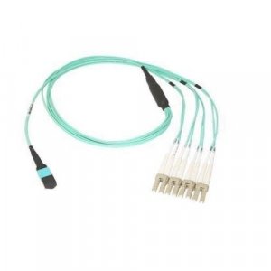 DELL 470-ABPE fibre optic cable 3 m MTP 4x LC OM4 Aqua colour