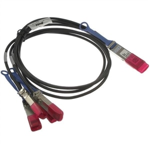 DELL QSFP28 - 4 x SFP28, 2 m fibre optic cable 4x SFP28 Black, Red