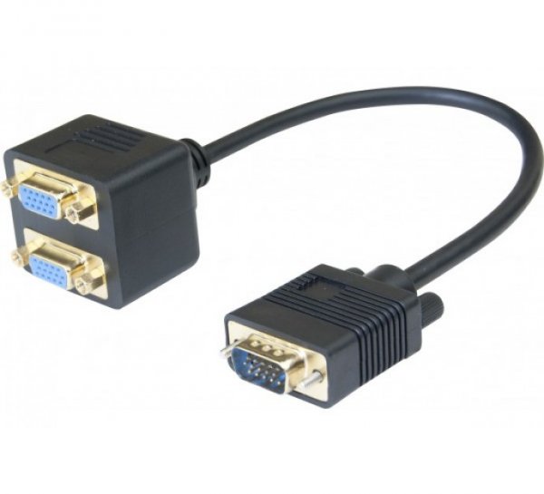 Hypertec 137036-HY VGA cable 0.3 m VGA (D-Sub) 2 x VGA (D-Sub) Black
