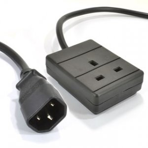 Dynamode UK - IEC14 0.5m Black Power plug type G C14 coupler