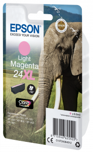 Epson Elephant Singlepack Light Magenta 24XL Claria Photo HD Ink