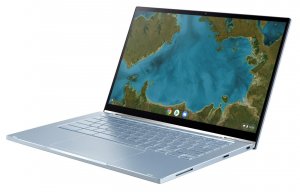ASUS Chromebook Flip C433TA-AJ0045 notebook LPDDR3-SDRAM 35.6 cm (14") 1920 x 1080 pixels Touchscreen 8th gen Intel® Core™ i5 8 GB 64 GB eMMC Wi-Fi 5 (802.11ac) Chrome OS Blue, Silver
