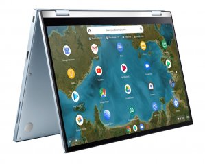 ASUS Chromebook Flip C434TA-AI0278 notebook LPDDR3-SDRAM 35.6 cm (14") 1920 x 1080 pixels Touchscreen 8th gen Intel® Core™ i5 8 GB 128 GB eMMC Wi-Fi 5 (802.11ac) Chrome OS Blue, Silver