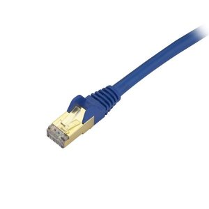StarTech.com 14ft CAT6a Ethernet Cable - 10 Gigabit Shielded Snagless RJ45 100W PoE Patch Cord - 10GbE STP Network Cable w/Strain Relief - Blue Fluke Tested/Wiring is UL Certified/TIA