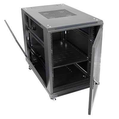 Dynamode CAB-FE-12U-6100 rack cabinet Freestanding rack Black