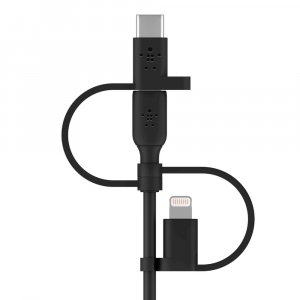 Belkin BOOST CHARGE USB cable 1 m USB A USB C/Micro-USB B/Lightning Black