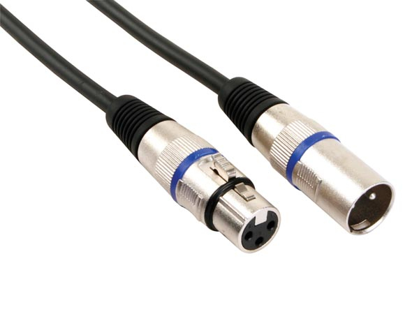 HQ Power XLR M/F, 6m audio cable XLR (3-pin) Black