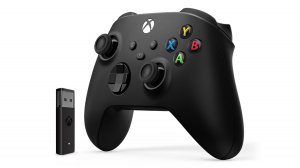 Microsoft Xbox Wireless Controller + Wireless Adapter for Windows 10 Black Gamepad PC, Xbox One, Xbox One S, Xbox One X, Xbox Series S, Xbox Series X