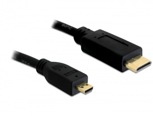 DeLOCK 3m HDMI w/Ethernet HDMI cable HDMI Type A (Standard) HDMI Type D (Micro) Black