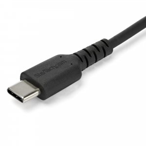 StarTech.com 3ft (1m) USB-A to USB-C Fast Charging Cable, Rugged, Charge & Sync, 3A, USB 2.0, Black TPE Jacket and Aramid Fiber - USB Charging Cord
