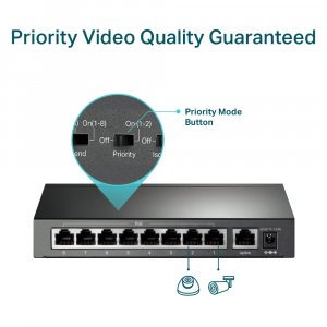 TP-Link 9-Port 10/100Mbps Desktop Switch with 8-Port PoE+