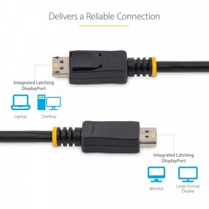 StarTech.com 6ft (2m) DisplayPort 1.2 Cable - 4K x 2K Ultra HD VESA Certified DisplayPort Cable - DP to DP Cable for Monitor - DP Video/Display Cord - Latching DP Connectors