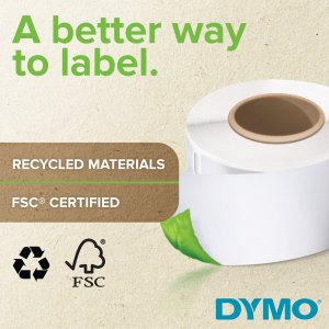 DYMO Authentic LabelWriter Large Shipping Labels/Name Badges | 54mm x 101mm | 12 Rolls of 220 (2,640 Easy-Peel Labels) | Self-Adhesive | for LabelWriter Label Makers