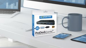 Hypertec ProDock EssentiaI 4K - Universal USB-C Dock with HDMI,VGA and DisplayPort