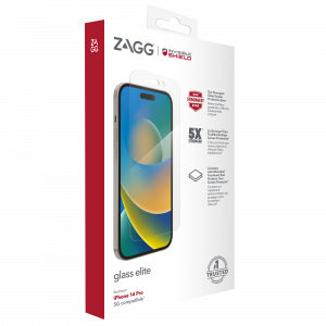 InvisibleShield Elite Glass Screen Protector for Apple iPhone 14 Pro, 6.12-Inch Size, Clear