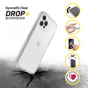 OtterBox Symmetry Clear Series for Apple iPhone 12 Pro Max, transparent
