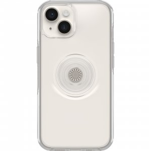 OtterBox Otter+Pop Case for iPhone 14/iPhone 13, Shockproof, Drop proof, Protective Case with PopSockets PopGrip, 3x Tested to Military Standard, Clear