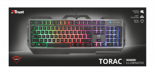 Trust GXT 856 Torac keyboard Gaming USB QWERTY UK English Black