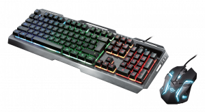 Trust GXT 845 Tural keyboard Mouse included Gaming USB QWERTY UK English Black
