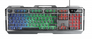 Trust GXT 845 Tural keyboard Mouse included Gaming USB QWERTY UK English Black