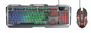 Trust GXT 845 Tural keyboard Mouse included Gaming USB QWERTY UK English Black