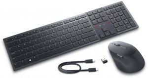 DELL KM900 keyboard Mouse included Office RF Wireless + Bluetooth QWERTY UK English Graphite