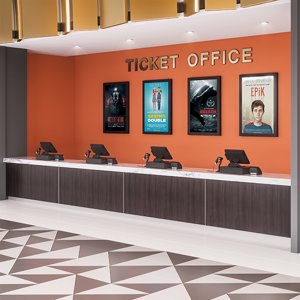 Chief ImpactTM On-Wall Kiosk - Portrait 65 Inch Black