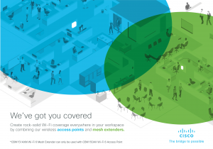 Cisco Business 151AXM Wi-Fi 6 2x2 Mesh Extender - Wall Outlet, 3-Year Hardware Protection (CBW151AXM-E-UK) | Requires Business 150AX Access Points