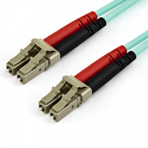 StarTech.com 15m (50ft) LC/UPC to LC/UPC OM3 Multimode Fiber Optic Cable, Full Duplex 50/125µm Zipcord Fiber, 100G Networks, LOMMF/VCSEL,