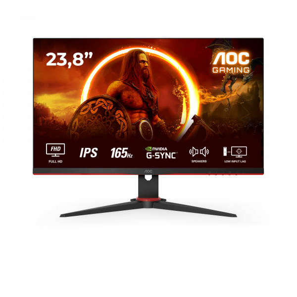 AOC G2 24G2SPAE/BK computer monitor 60.5 cm (23.8") 1920 x 1080 pixels Full HD LED Black, Red