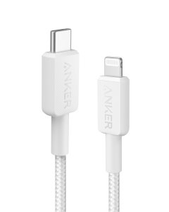 Anker Braided USB-C to Lightning Charging Cable 0.9 m, White
