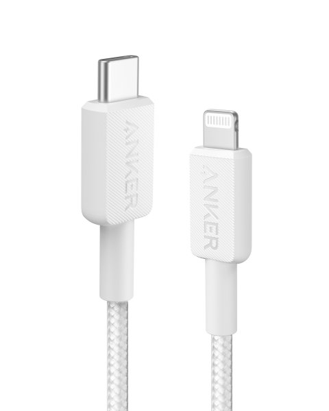 Anker Braided USB-C to Lightning Charging Cable 0.9 m, White