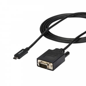 StarTech.com 6.6ft (2m) USB C to VGA Cable - 1920x1200/1080p USB Type C to VGA Video Active Adapter Cable - Thunderbolt Compatible - Laptop to VGA Monitor/Projector - DP Alt Mode HBR2