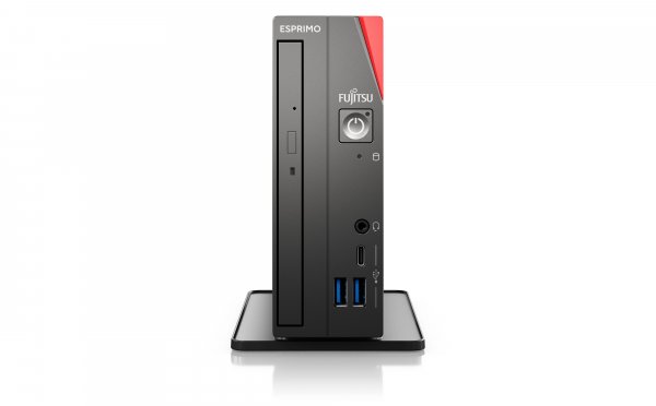 Fujitsu ESPRIMO G6012 Intel® Core™ i7 i7-12700T 16 GB DDR4-SDRAM 512 GB SSD Windows 11 Pro UCFF Mini PC Black, Red