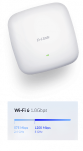 D-Link AX1800 Wi-Fi 6 Dual-Band PoE Access Point