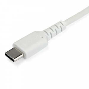StarTech.com 3ft (1m) USB-C Fast Charging Cable, Rugged, Charge & Sync, 60W (3A) PD, USB 2.0, White TPE Jacket and Aramid Fiber - USB C Charging Cord