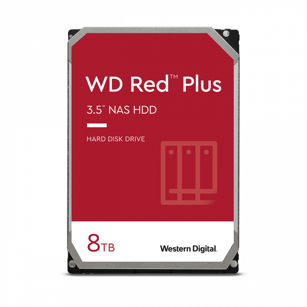 Western Digital Red Plus internal hard drive 8 TB 5640 RPM 128 MB 3.5" Serial ATA III