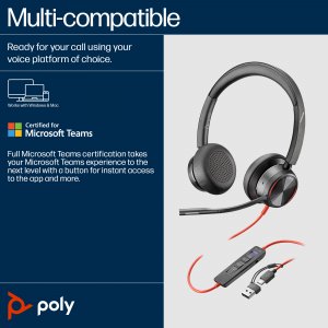 HP Poly Blackwire 8225 USB-C Headset